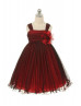 Square Neck Tulle Knee Length Flower Girl Dress With Decorated Flower